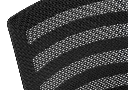 Black Polyester Seat Swivel Adjustable Task Chair Mesh Back Plastic Frame HomeRoots