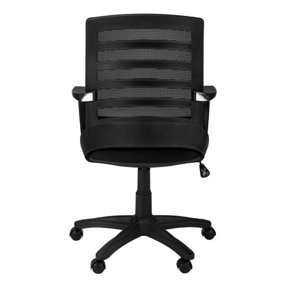 Black Adjustable Height Swivel Rolling Office Chair HomeRoots