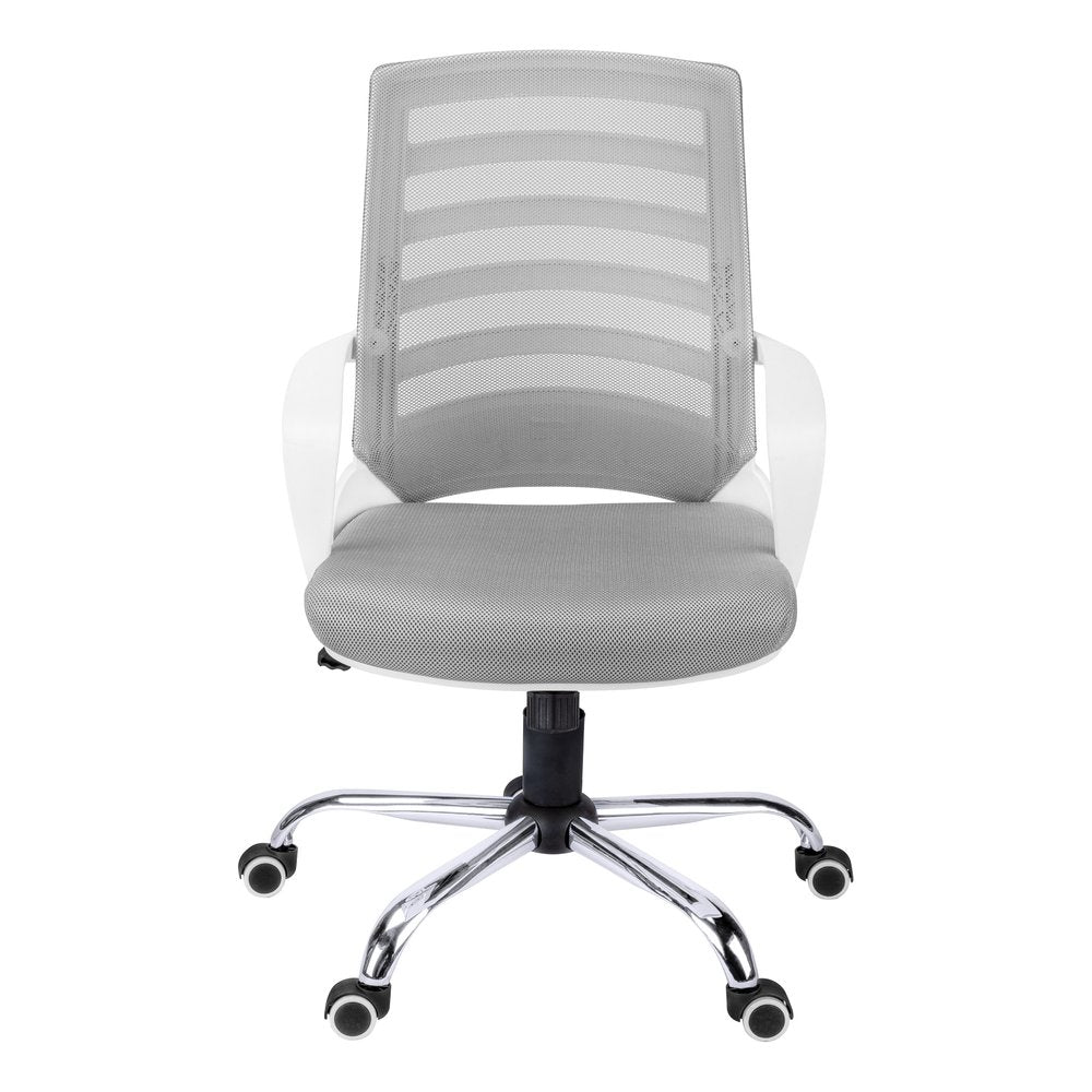 Black Polyester Seat Swivel Adjustable Task Chair Mesh Back Plastic Frame HomeRoots