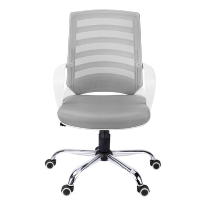 Black Polyester Seat Swivel Adjustable Task Chair Mesh Back Plastic Frame HomeRoots