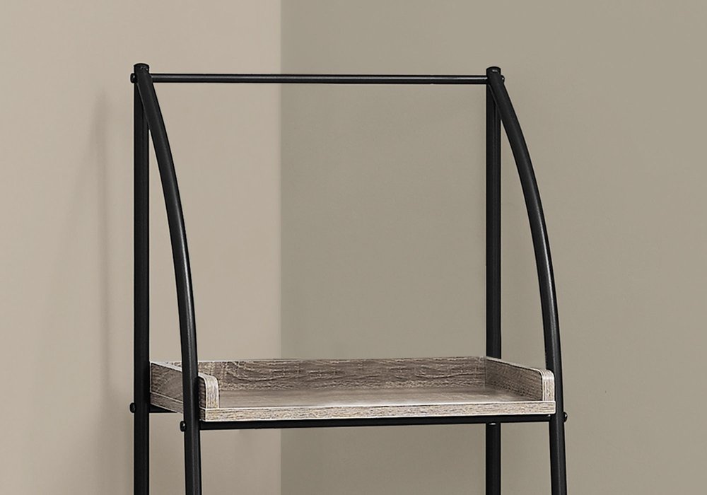 48" Taupe Metal Etagere Bookcase HomeRoots