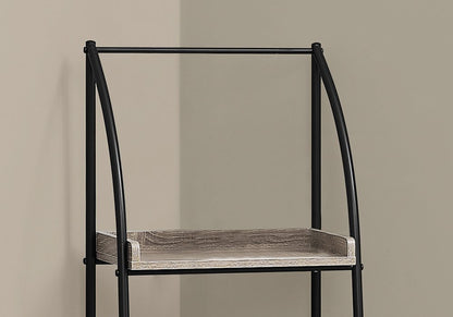 48" Taupe Metal Etagere Bookcase HomeRoots