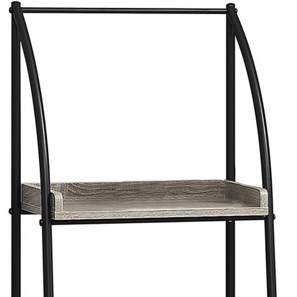 48" Taupe Metal Etagere Bookcase HomeRoots