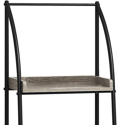 48" Taupe Metal Etagere Bookcase HomeRoots