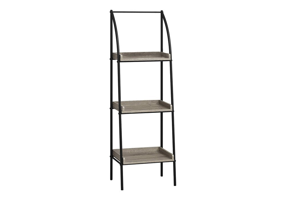 48" Taupe Metal Etagere Bookcase HomeRoots