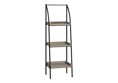48" Taupe Metal Etagere Bookcase HomeRoots