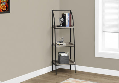 48" Taupe Metal Etagere Bookcase HomeRoots