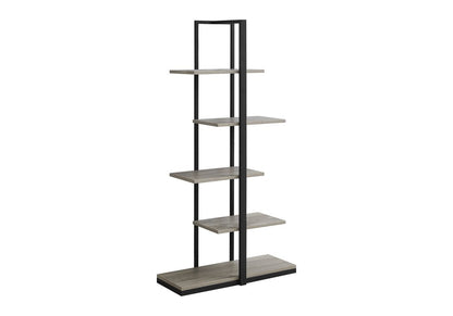 Taupe Metal Five Tier Etagere Bookcase HomeRoots