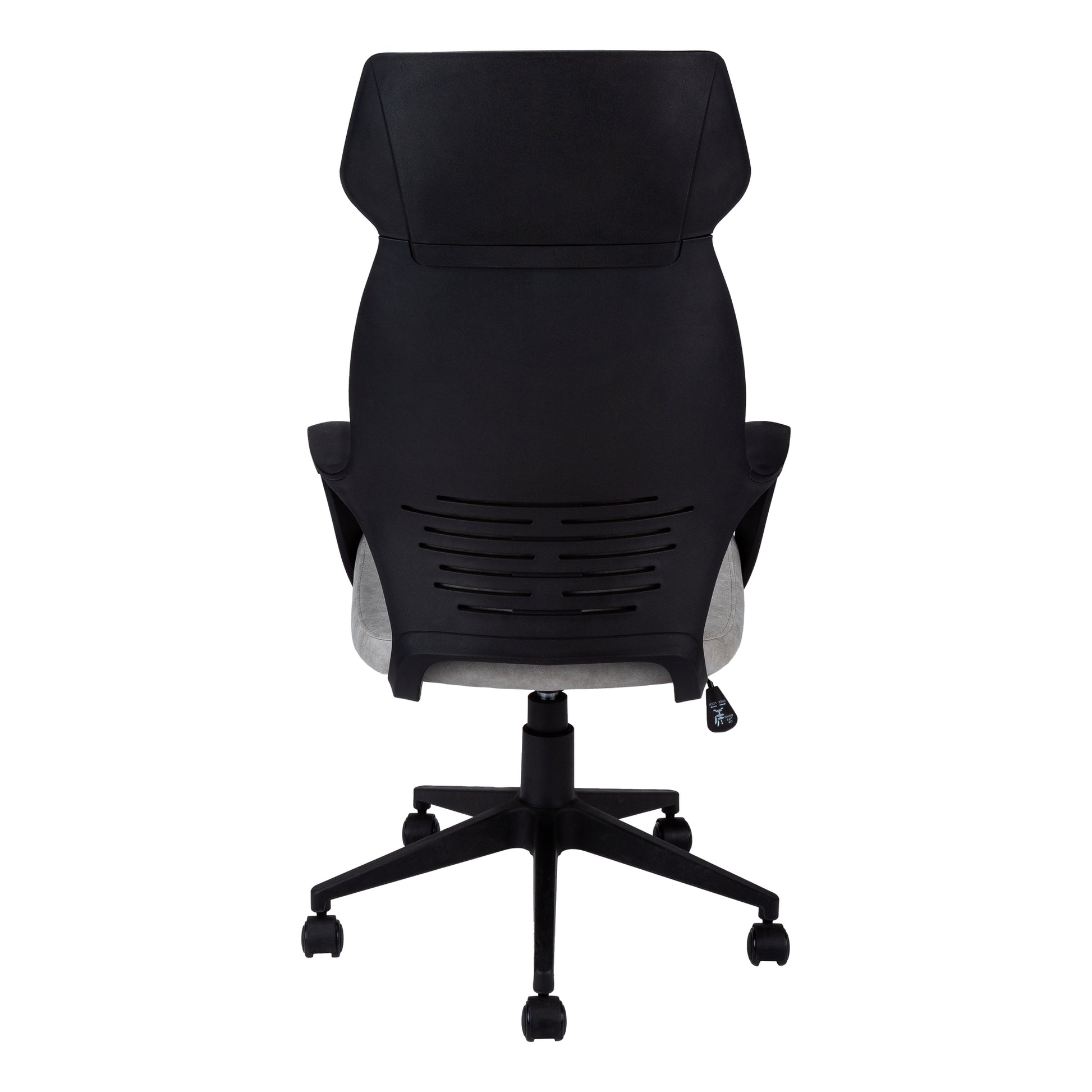 Black Microfiber Seat Swivel Adjustable Executive Chair Fabric Back Plastic Frame - FurniFindUSA