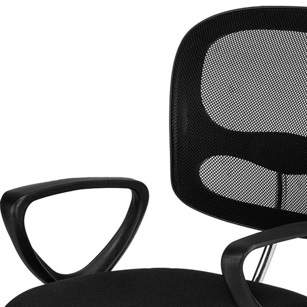 Gray And Black Swivel Rolling Office Chair — view 13