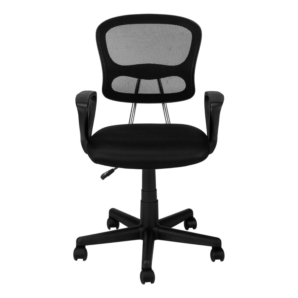 Gray And Black Swivel Rolling Office Chair — view 5
