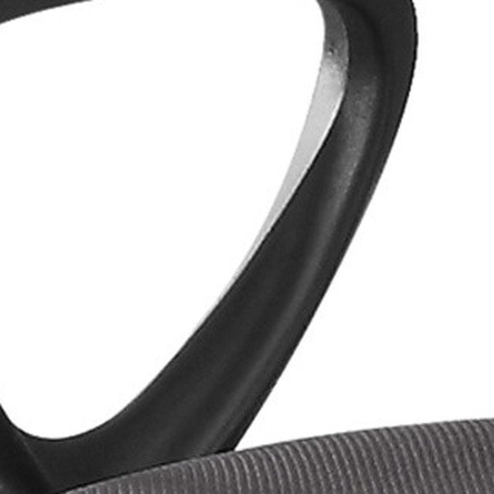 White Polyester Seat Swivel Adjustable Task Chair Mesh Back Plastic Frame HomeRoots