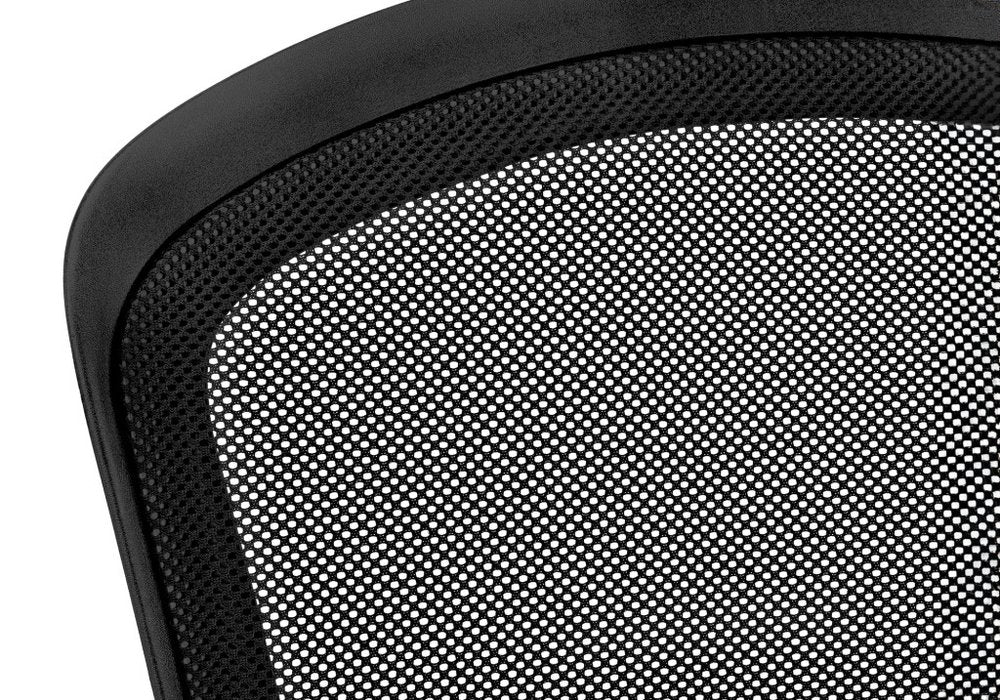 Black Polyester Seat Swivel Adjustable Task Chair Mesh Back Plastic Frame — view 9