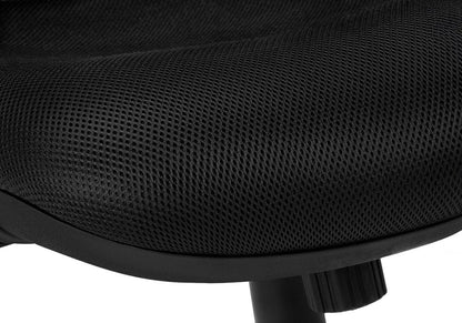 Black Polyester Seat Swivel Adjustable Task Chair Mesh Back Plastic Frame HomeRoots