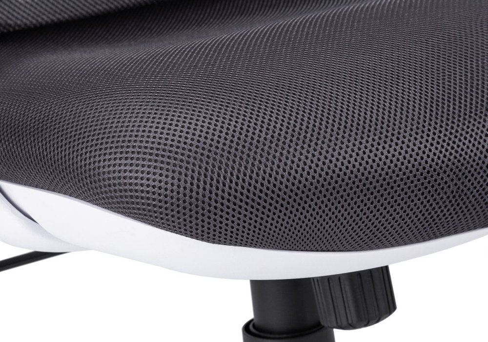 Black Polyester Seat Swivel Adjustable Executive Chair Mesh Back Plastic Frame HomeRoots