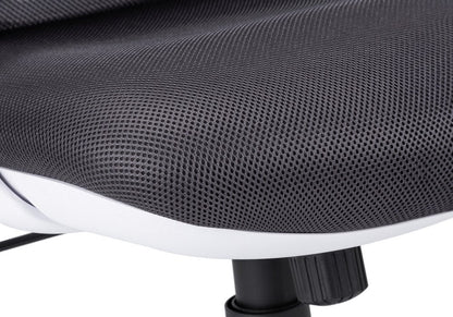 Black Polyester Seat Swivel Adjustable Executive Chair Mesh Back Plastic Frame HomeRoots