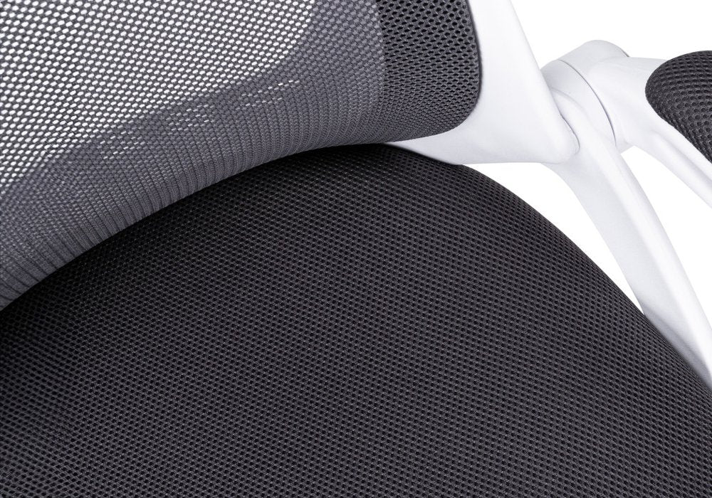 Black Polyester Seat Swivel Adjustable Executive Chair Mesh Back Plastic Frame HomeRoots