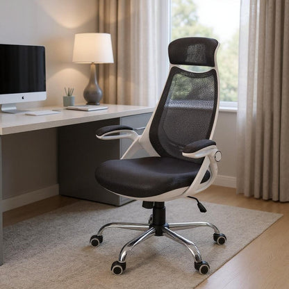 Gray Black and Silver Adjustable Height Swivel Rolling Executive Office Chair HomeRoots