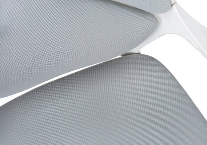 Gray Fabric Tufted Seat Swivel Adjustable Executive Chair Fabric Back Plastic Frame HomeRoots