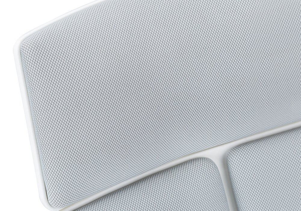 Gray Fabric Tufted Seat Swivel Adjustable Executive Chair Fabric Back Plastic Frame HomeRoots