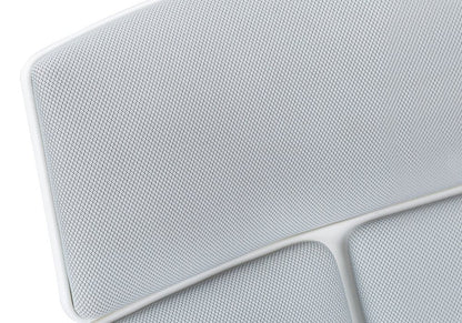 Gray Fabric Tufted Seat Swivel Adjustable Executive Chair Fabric Back Plastic Frame HomeRoots