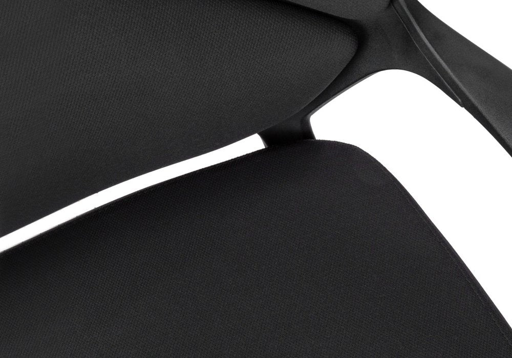 Gray Fabric Tufted Seat Swivel Adjustable Executive Chair Fabric Back Plastic Frame HomeRoots