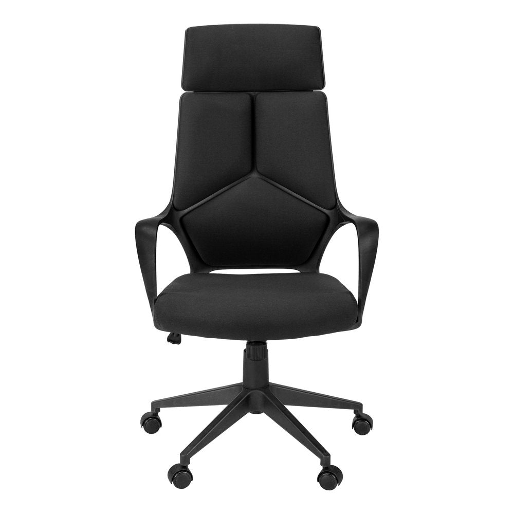 Gray and White Adjustable Height Swivel Rolling Executive Office Chair HomeRoots