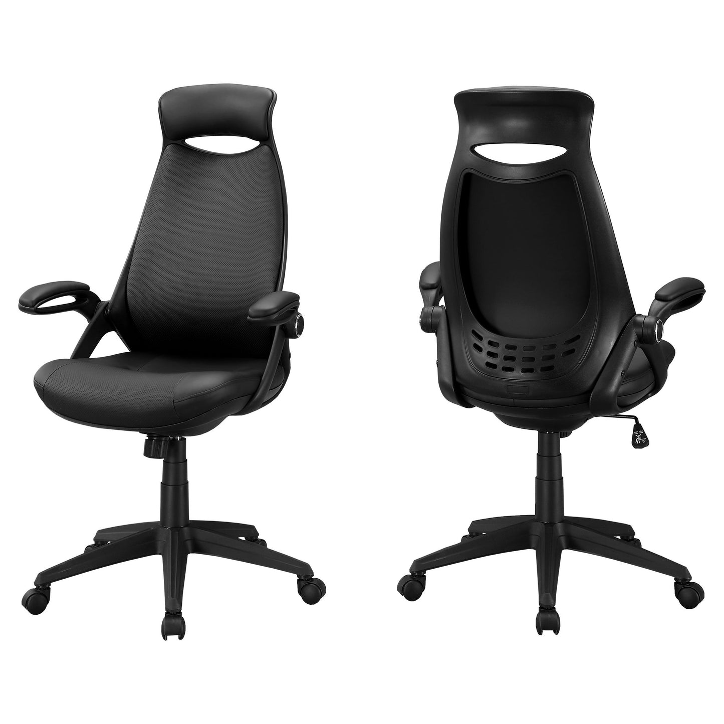 Black Adjustable Swivel Fabric Rolling Executive Office Chair