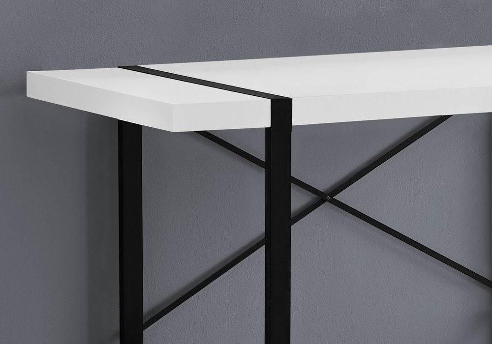 49" White and Black Computer Desk HomeRoots