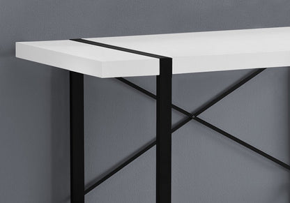 49" White and Black Computer Desk HomeRoots