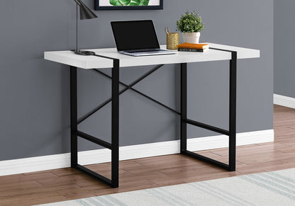 49" White and Black Computer Desk HomeRoots