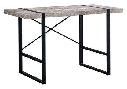 49" Taupe and Black Computer Desk HomeRoots