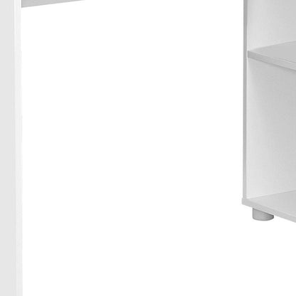 46" White L Shape Computer Desk With Two Drawers HomeRoots