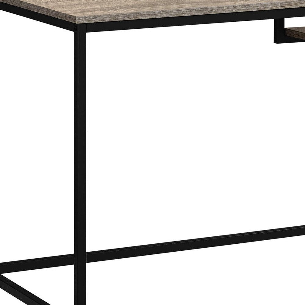 48" White and Silver Computer Desk HomeRoots