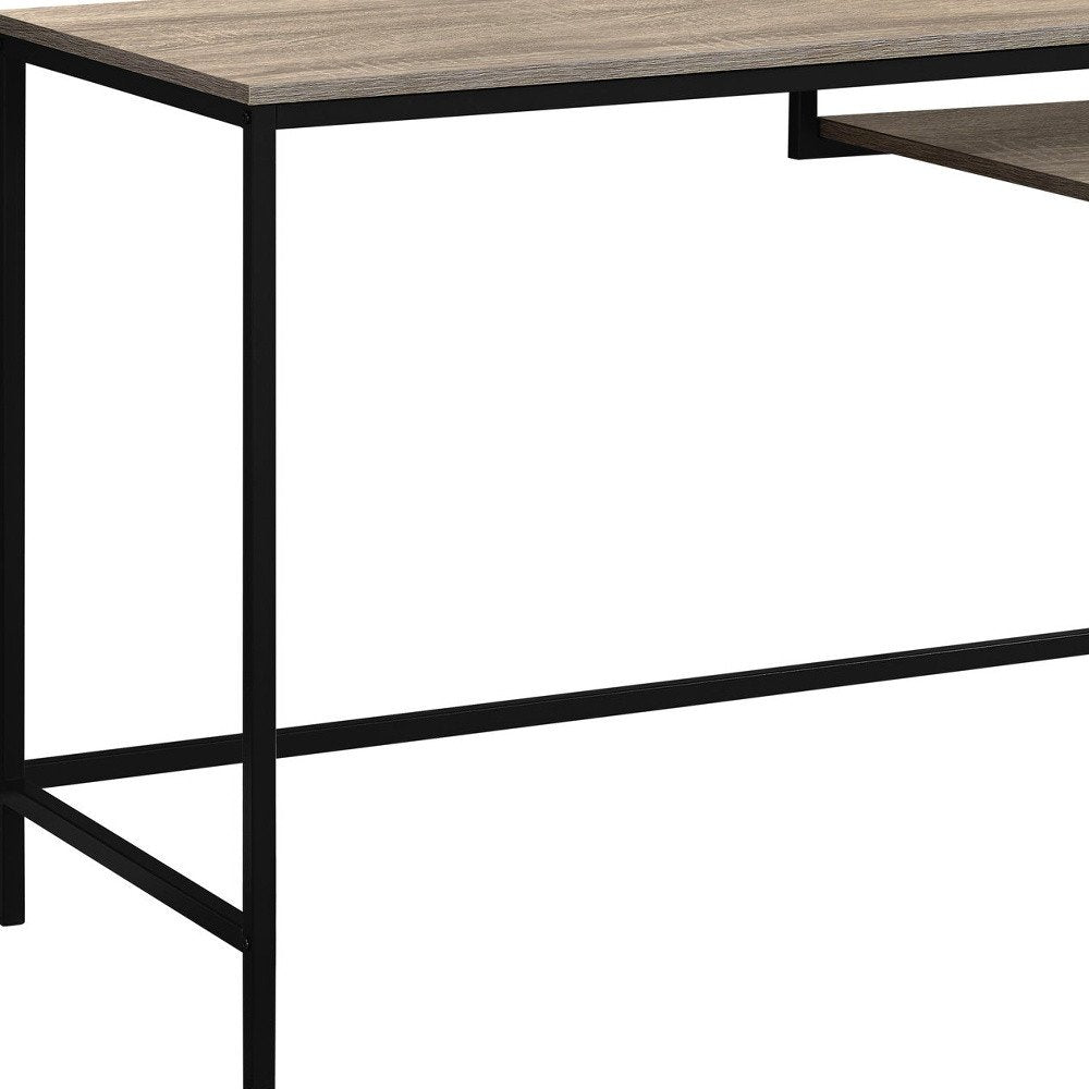 48" White and Silver Computer Desk HomeRoots