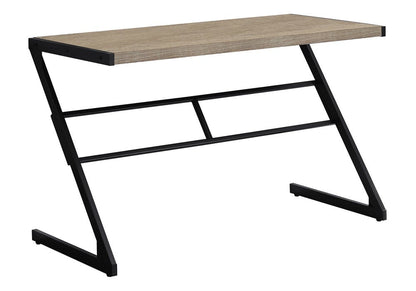 48" Taupe and Black Computer Desk HomeRoots