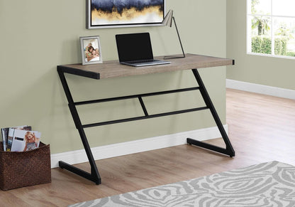 48" Taupe and Black Computer Desk HomeRoots
