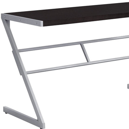 48" Taupe and Black Computer Desk HomeRoots