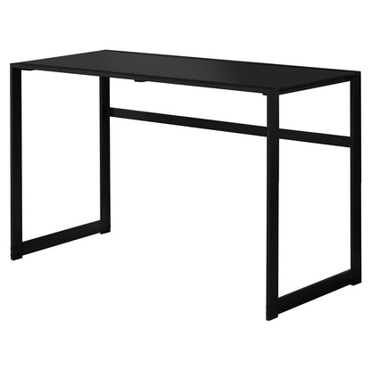 48" Black Glass Computer Desk HomeRoots