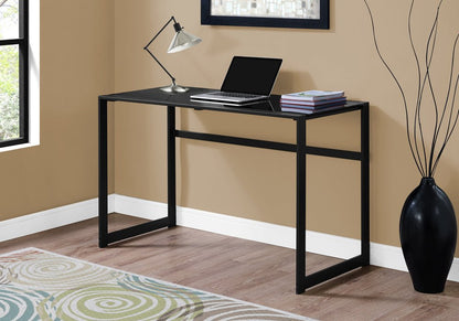 48" Black Glass Computer Desk HomeRoots