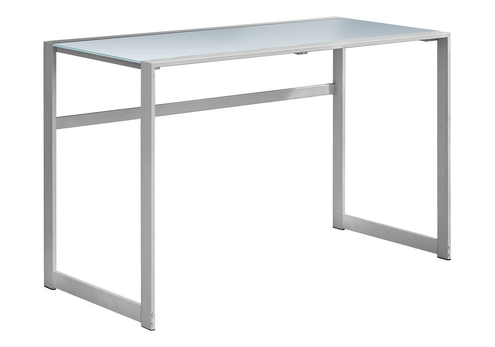 48" Black Glass Computer Desk HomeRoots