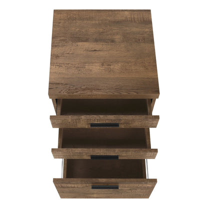 25" Grey Particle Board And Wood Filing Cabinet With Drawers HomeRoots