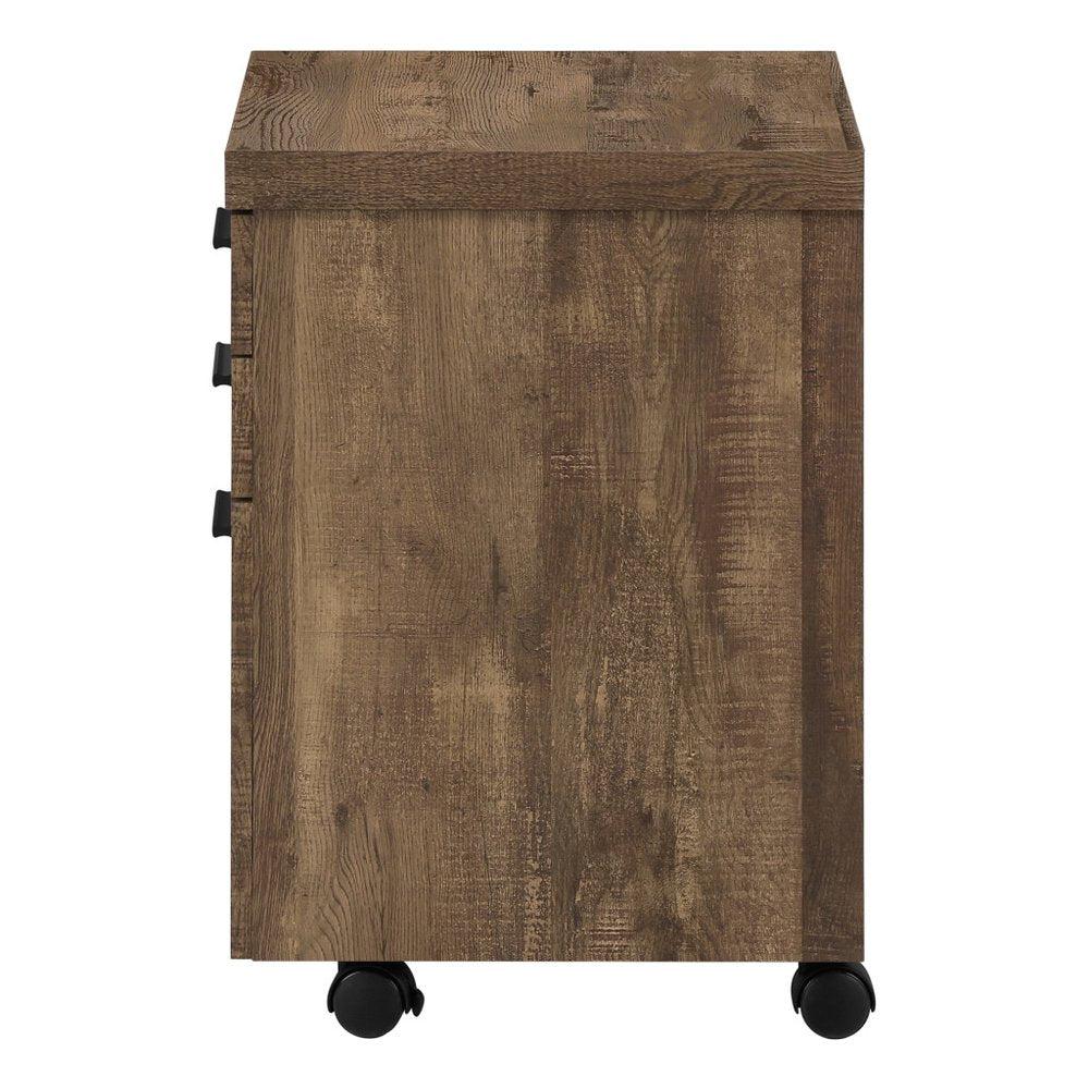 25" Grey Particle Board And Wood Filing Cabinet With Drawers HomeRoots