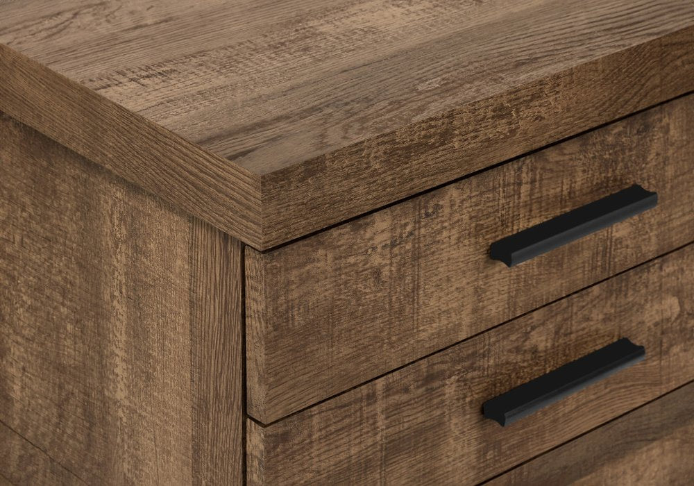 25" Grey Particle Board And Wood Filing Cabinet With Drawers HomeRoots