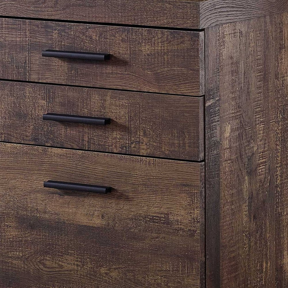 25" Grey Particle Board And Wood Filing Cabinet With Drawers HomeRoots