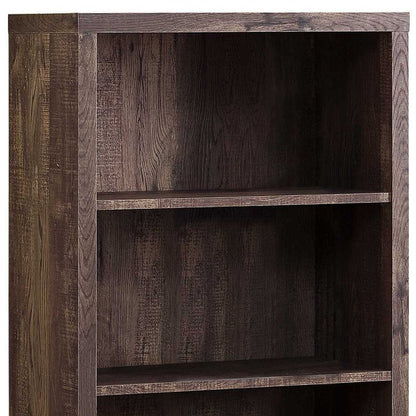 White Wood Adjustable Four Tier Bookcase HomeRoots
