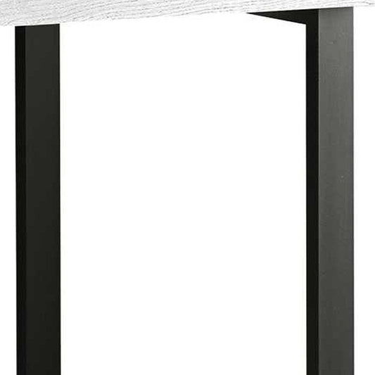 47" Gray and Black Computer Desk With Three Drawers HomeRoots