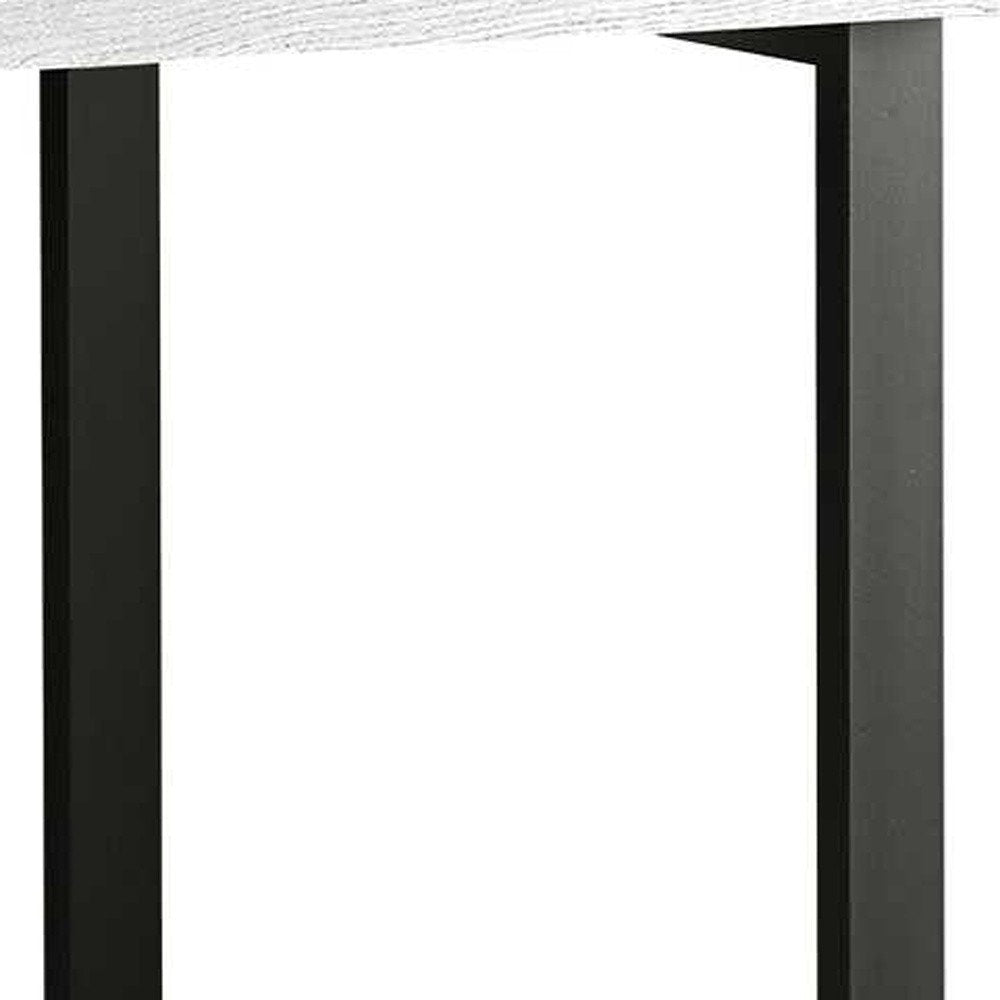 47" Gray and Black Computer Desk With Three Drawers HomeRoots
