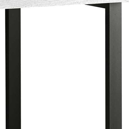 47" Gray and Black Computer Desk With Three Drawers HomeRoots