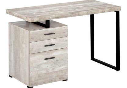 47" Brown and Black Computer Desk With Three Drawers HomeRoots